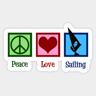 Peace Love Sailing Sticker